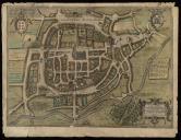Mapa da cidade de <span class="hilite">Braga</span> de 1594