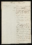 Carta de António de Araújo de <span class="hilite">Azevedo</span> para o general Beumonville