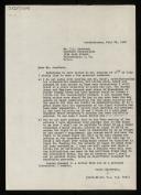 Copy of letter of Willem van der Poel to I. L. Auerbach