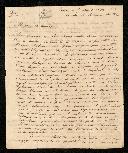 Carta de Henry J. de Wallenstein para a Condessa de Oeynhausen