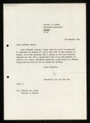 Copy of letter of Willem van der Poel to N.  Lehmann with invitation