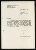Copy of letter of Willem van der Poel to R. E. Utman protesting the meetings dates