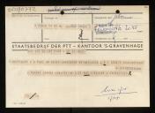 Telegram of Caracciolo to Willem van der Poel about invitation