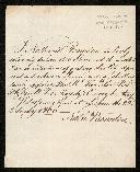 Carta de J. Nathaniel Bowden para Lord Robert Fitzgerald