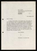 Copy of letter of Willem van der Poel to N. Busley informing that the group couldn't accept any more observers