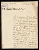 Carta de Francisco António Ribeiro de Paiva