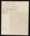 Carta de Isabel Joauina da Purificação para António de Araújo de Azevedo