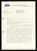 Letter of A. Van Wijngaarden to Willem van der Poel sending the errata to the draft report