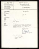 Letter of Heinz Zemanek to Jan V. Garwick appointing him has a member of IFIP/WG 2.1 Algol