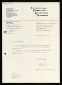 Copy of letter of Willem van der Poel to K. Samelson about the invitation of Dr. Goos