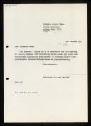 Copy of letter of Willem van der Poel to Jacques Cohen inviting him to be an observer
