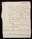 Carta de Florêncio José Correia de Melo para António de Araújo de <span class="hilite">Azevedo</span>
