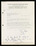 Letter of C. A. Hoare to Willem van der Poel notifying that he cannot attend the Warsaw meeting