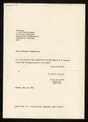 Copy of letter of Heinz Zemanek appointing A. Van Wijngaarden as a member of IFIP Working Group 2.1 on Algol