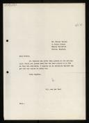 Copy of letter of Willem van der Poel to Fraser Duncan about the copies of Speiser