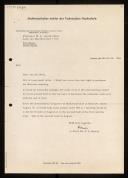 Letter of F. L. Bauer to Willem van der Poel about the proposal to postpone the Warsaw meeting