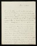 Carta de Catherine Noélle Talleyrand-Perigord