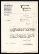 Copy of letter of L. Lukaszewicz to Heinz Zemanek informing that the coming IFIP WG2.1 Algol meeting will be held at the St. Pierre de Chartreuse in Warsaw