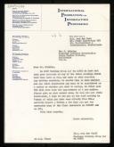 Copy of letter of Willem van der Poel to J. Erdwin about his presence in IFIP meetings