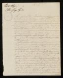 Carta de José Egídio Alvares de Almeida, secretário particular do Príncipe-Regente