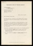 Copy of letter of Hans Langmaack to Willem van der Poel about Munich meeting
