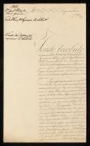 Carta de Francisco Inácio da Silveira para o 1.º Conde de Rio Pardo (D. Diogo de Sousa)
