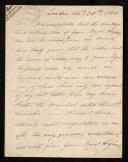 Carta do contra-almirante Beresford para o Príncipe Regente