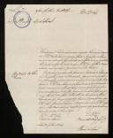 Carta do 1.º Barão do Sobral (Geraldo Venceslau Braacamp de Almeida Castelo Branco)