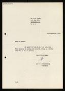 Letter of J. W. V. Scherrenburg, secretary, to R. E. Utman sending a copy of a letter of Dr. Zemanek