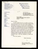 Copy of letter of Willem van der Poel to C. Katz about his presence in IFIP meetings